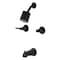 Kingston Brass Tub and Shower Faucet, Matte Black, Wall Mount KBX8140DL - alternate 1
